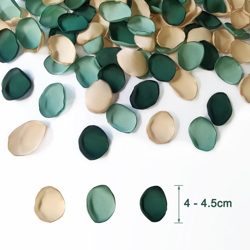 300-Pack Burnt Edge Silk Rose Petals for Wedding Decoration, Multi-Color Options