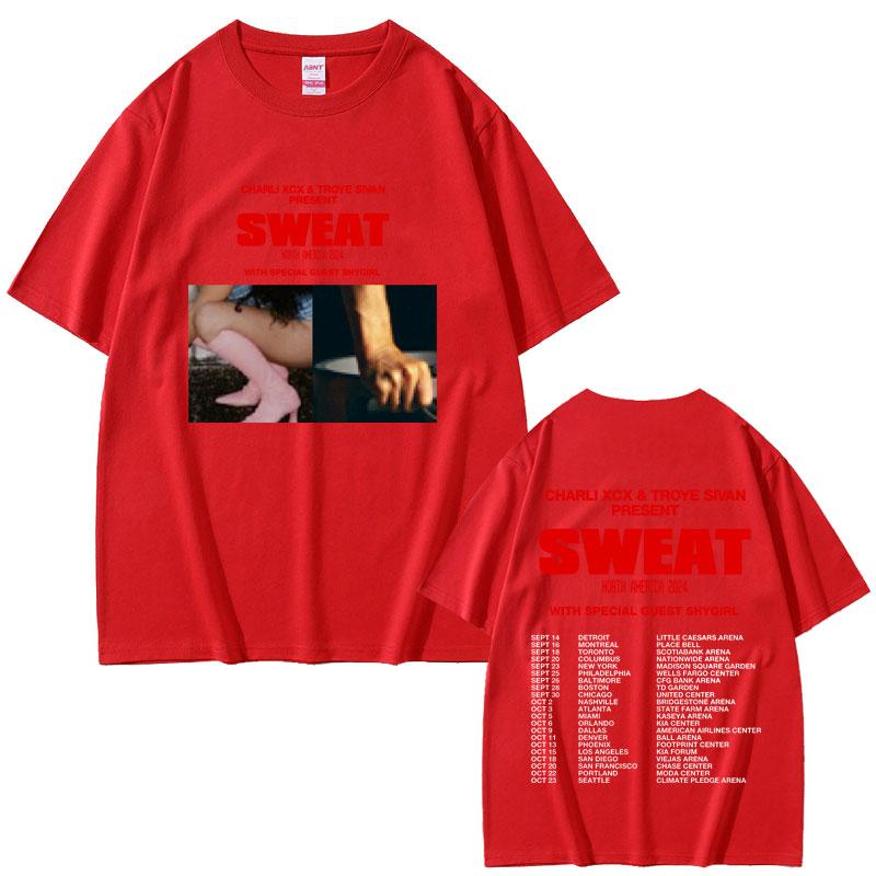 Charli Xcx Crash Sweat 2024 Tour Trička Pánská Dámská Oblečení Vintage Oversized Tričko Bavlna Ležérní Trička Móda Streetwear