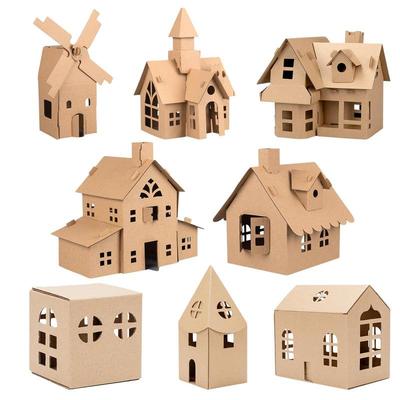 Paper Cottage Model Kit Handmade DIYs Toy Assembly Toy Kid Adult DIYs Model Kits Desk Decoration For Gift For Christmas Holidays