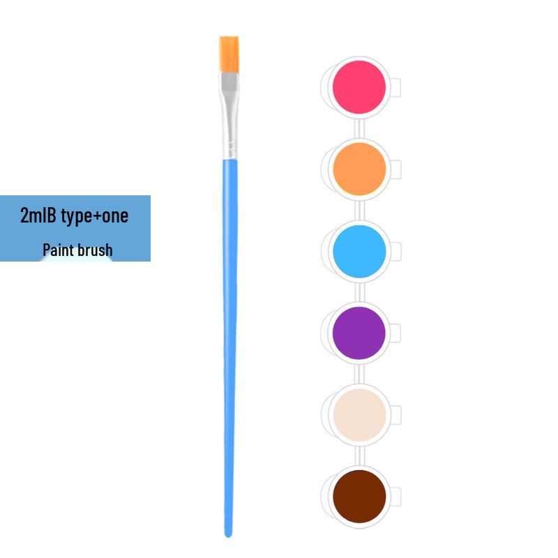 Set de 12 culori de vopsea acrilică pentru copii pentru artă studențească: 6-Pan & 8-Pan cu Benzi de Vopsea pentru Păpuși de Ipsos