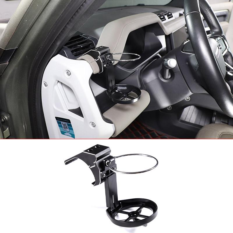 For Land Rover Defender 90110 2020-23 ABS+Aluminum Alloy Car Center Console Dashboard Water Cup Bracket Car Interior Accessories