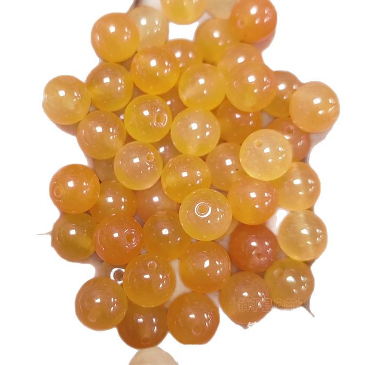 Круглые бусины из желтого жадеита и кварцита для изготовления ювелирных аксессуаров 6mm Beads