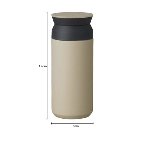 KINTO Travel Tumbler, 350ml, Sand Beige, Double-Sided Vacuum Wall, Insulates Hot and Cold Drinks, 20929