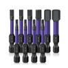 S2 Steel Hex Bit Set 1/4" Shank 50mm Length Pneumatic Screwdriver Bits Quick Release Shank with Screwdrivers Bit Holder