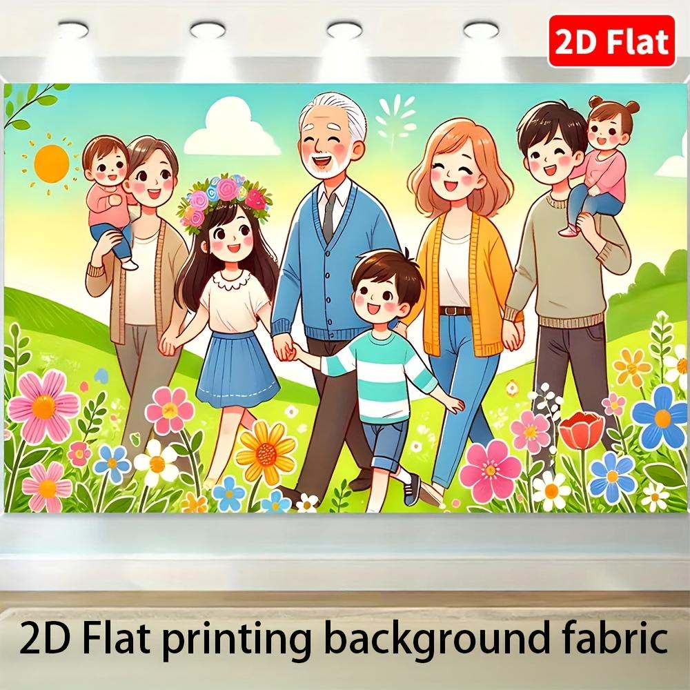 1 Piece of 2D Flat Surface, Multi-purpose Decorative Background Banner for Family Gatherings In Color, for Festivals