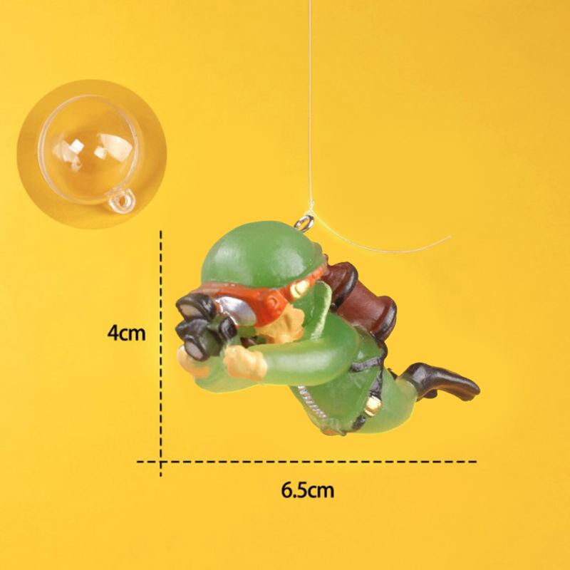Luminous Green Mini Diver Kawaii Simulated Floating Frogman For Aquarium Ornaments Fish Tank Decoration Aquarium Accessories