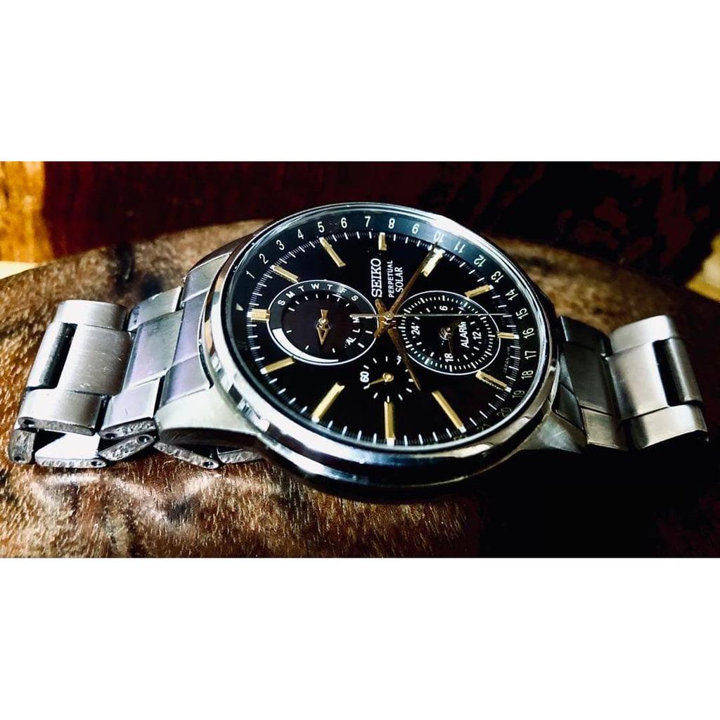 Used [SEIKO] [PERPETUAL] [SOLAR] Men's watch