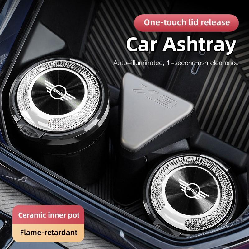 Car Ashtray One Touch Open Portable Ashtray Cup Auto Interiors For Mini Cooper One JCW F54 F55 F56 F60 R55 R56 R57 R58 R60 R61 z1