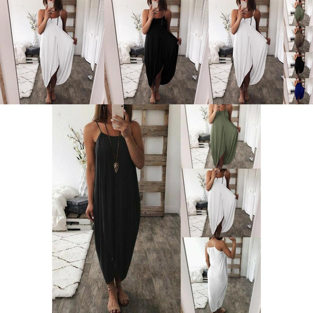 Elegant Plus Size Women Summer Maxi Dress With Sleeveless High Waist Design