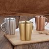 300 ml 304 Edelstahl Doppelschichtbecher Kaffeetasse Kreative Wassertasse Wärmeisolierung Biertasse Edelstahltasse Trinkgeschirr