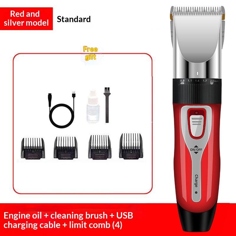 Electric Hair Clipper Set 4 Different Blades Hair Shaver Hair Trimmer Low Noise Usb Rechargeable Shaver Hair Cutting Tool