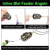 3/4/6 ks Krmítka na kapry Method Feeder, 20g/30g/40g/50g/60g Rybářská krmítka s formičkou pro rychlé uvolnění, Příslušenství pro lov kaprů