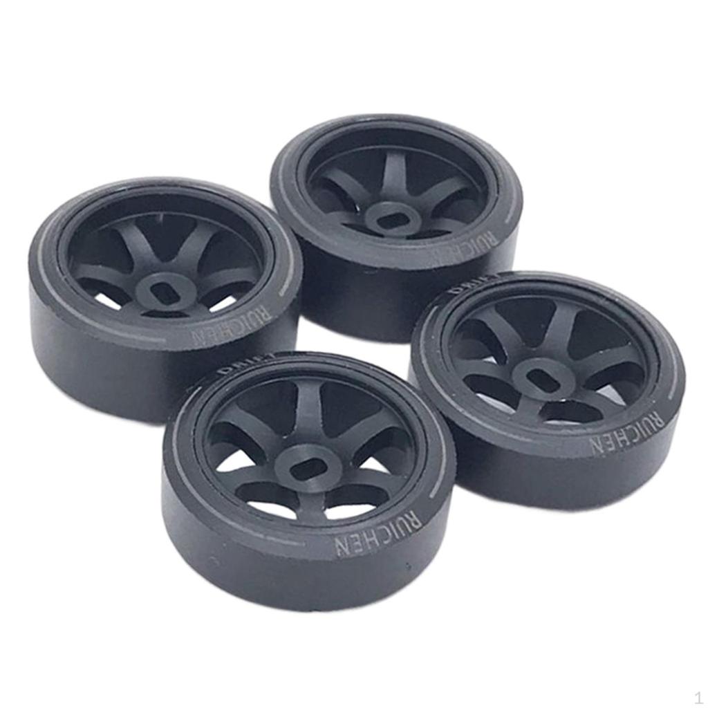4 Pieces 1:28 Wheel Rim And Tires Rubber Tyre Set 929 P939