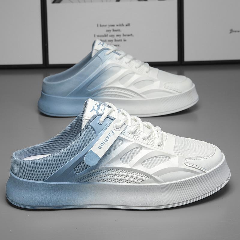 

Men s shoes 2025 summer new simple one-pedal lazy shoes high value half slippers men s versatile casual trendy shoes 39