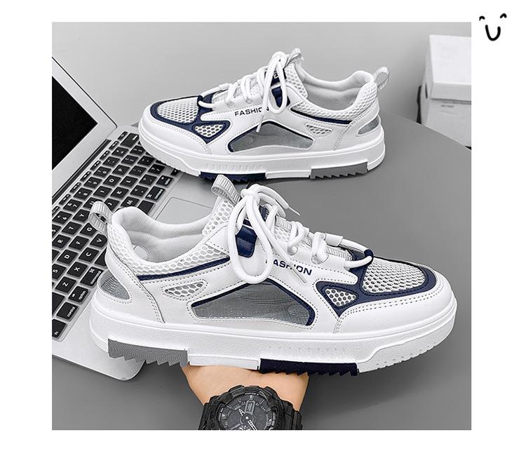 

Fashion Summer New Breathable Men s Vulcanized Shoes Lace-ups Outdoor Running Shoes Comfortable Sandals Mesh Casual Sneakers 39