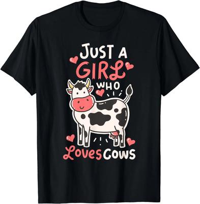 Cow Just A Girl Who Loves Cows Farmer Butcher Milk Unisex T-Shirt