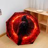 1 PC Automatic Folding Umbrella - Crow Artwork Pattern, Portable & Foldable Design with 8 Ribs, Christmas Birthday Gifts