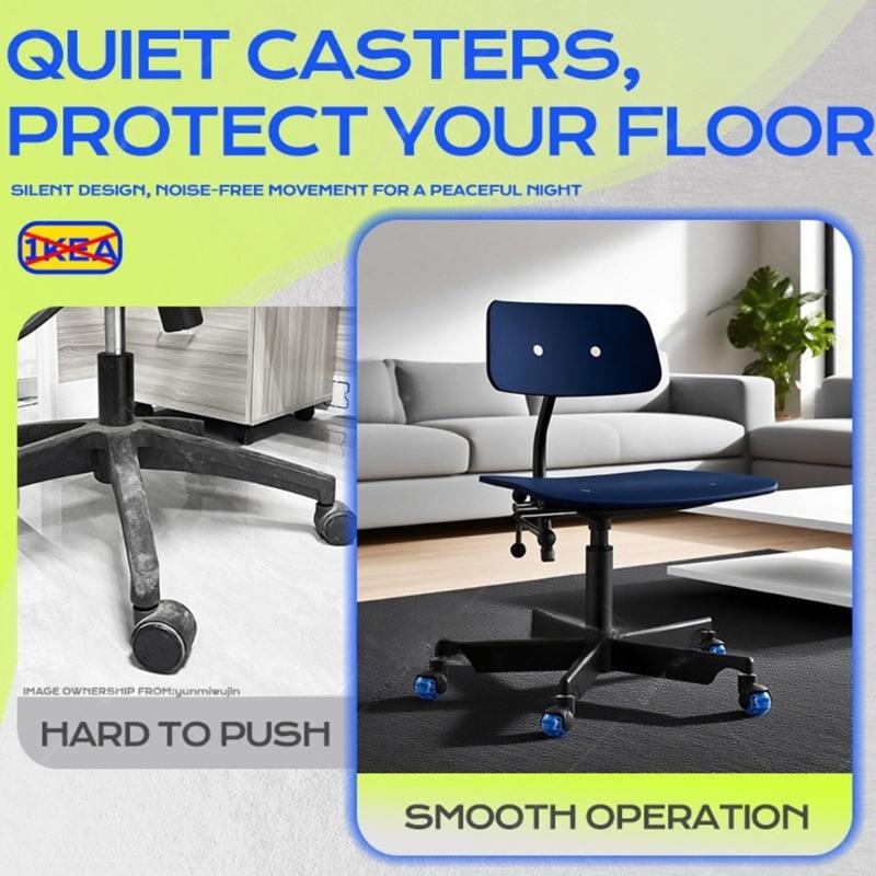 11x22mm Standard Size PU Ball Casters for Office Chairs Featuring Noise Movement Smooth 360 Rotations and Scratch Resistant Design