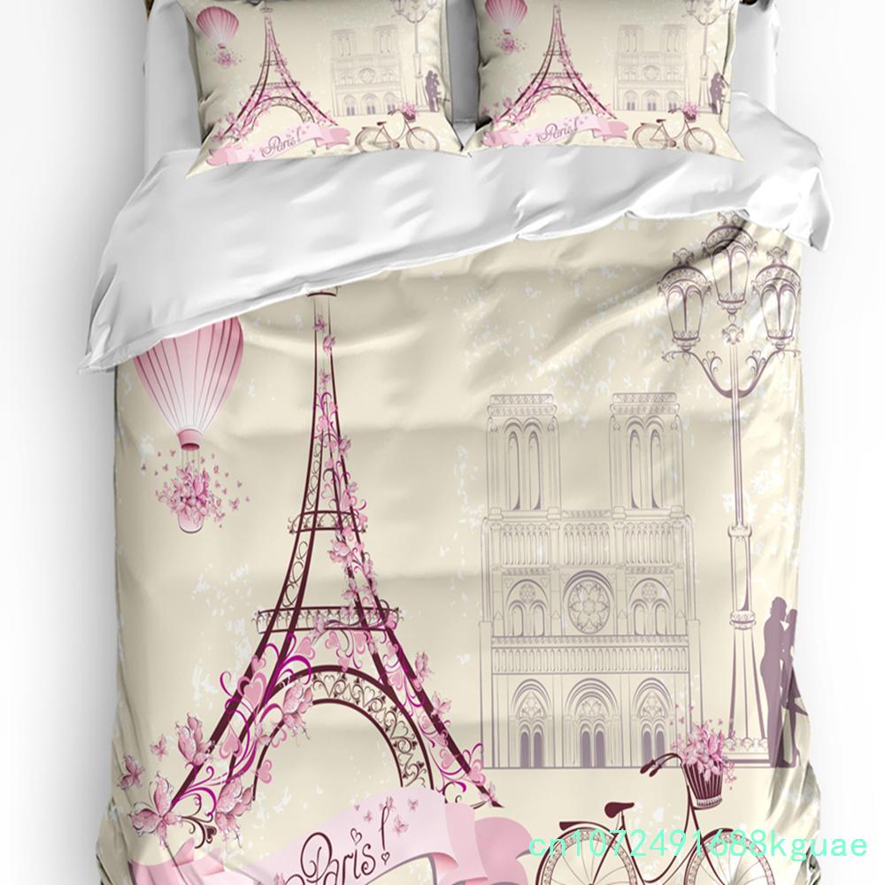 3pcs Bedding Set Cartoon Hot Air Balloon Home Textile Duvet Cover Pillow Case Boy Kid Teen Girl Bedding Covers Set
