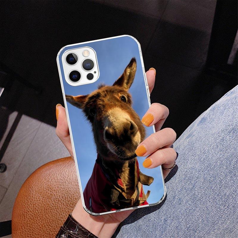 Funny Donkey Phone Case For iPhone 13 12 Mini 11 Pro Max XS XR X SE 7 8 Plus 5S 5 6S 6 Gift Print Cover Fundas