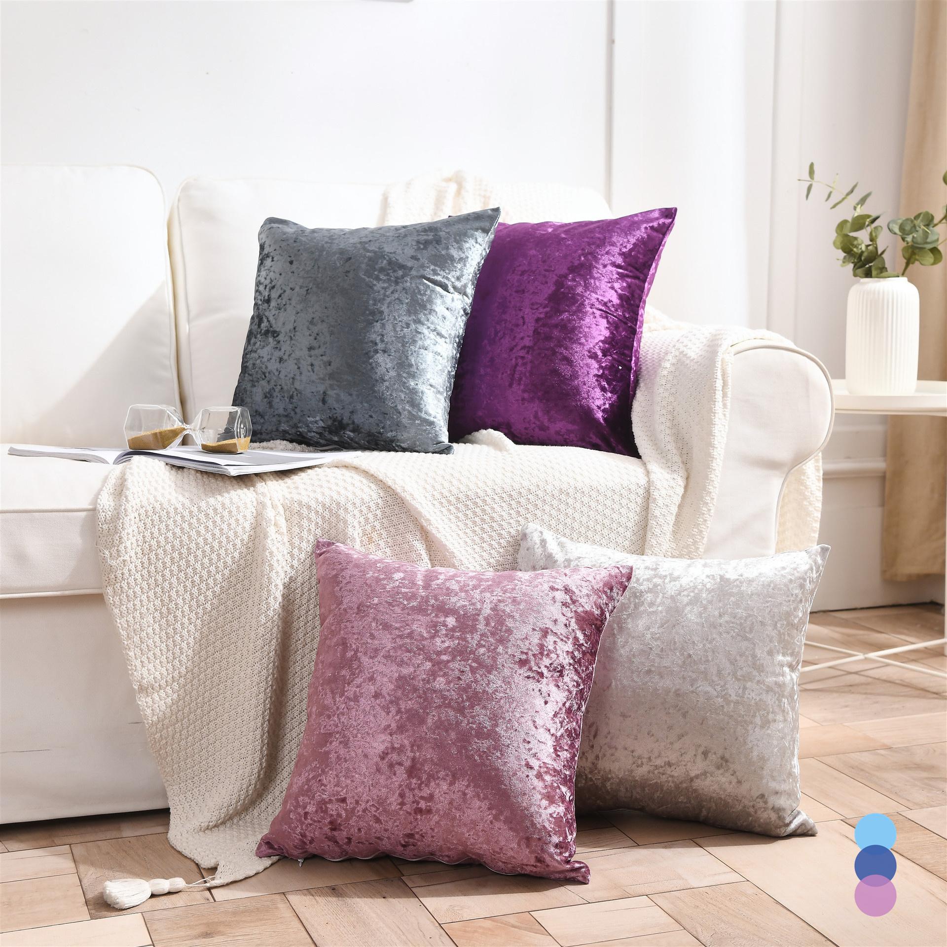 Jmg Clothing Unisex Pink Cushion Cover Pillow Cover For Sofa Crushed Velvet Decorative Pillows Shiny Kussenhoes For Living Room Nordic Home Decor
