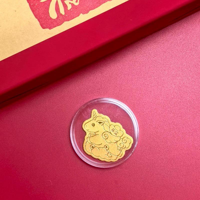 999 Pure Gold Year of the Horse Sticker - New Year Mobile Accessory for Prosperity and Good Fortune Gift