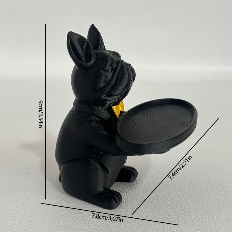 Lovely Dog Statue Key Candy Bowl Dog Statues Figurines Entryway Table Ornament for Office Home Decors New Year Gift