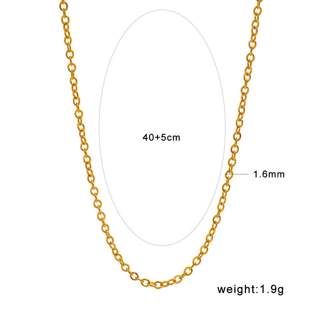 Cross-border Hot Selling Women's Gold Plated Stainless Steel Necklace