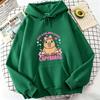 Funny Capybara Sweatshirt Cartoon Anime Hoodies Women Cute Anime Manga Hoody Long Sleeve Hoodies Female Sportwear Clothes Tops