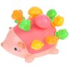Montessori Educational Sensory Hedgehog Removable Spikes Sorter Blocks - Red