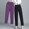 Middle-aged and Elderly Thermal Pants Women's Autumn and Winter Thickened German Velvet Silk Cotton Pants Elastic High-waisted Elastic Mother Leggings