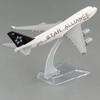 Alloy Airplane B747 Aircraft 747 Thai Star Alliance Airline 16cm 1/400 Scale Plane Model With Landing Gear Airplanes Decoration