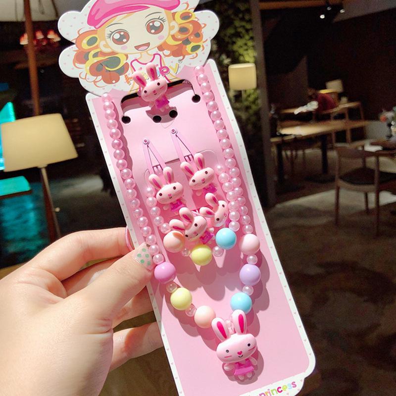 Coffret Cadeau Bijoux de Princesse pour Filles: Collier, Bracelet, Bague, Pince et Attache Cheveux