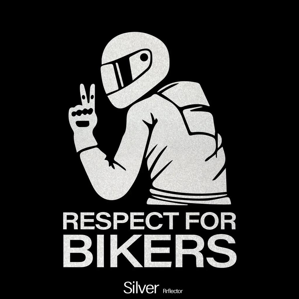 NEW 1pc 15x11CM Respect Biker Decor Sticker For On Car Motorcycle Vinyl 3D Stickers Motorcycle Vinyl 3D Stickers And Decals