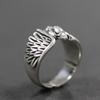 Vintage Eagle Ring Men Adjustable925 Sterling Retro Animal Motif Statement Jewelry