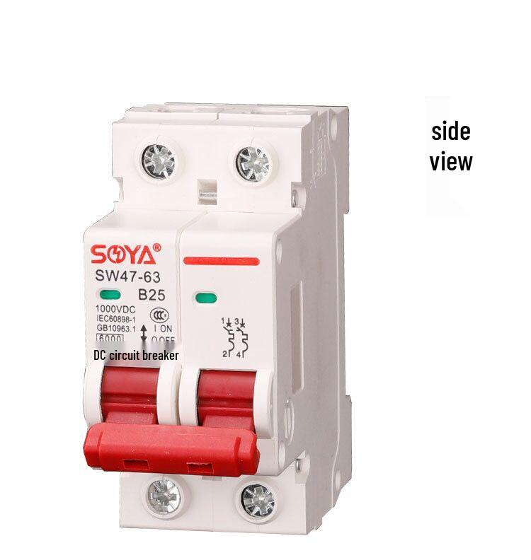 DC 500V Leistungsschalter für Photovoltaikanlagen, 2-polig, 16A-63A, Luftschalter MCB