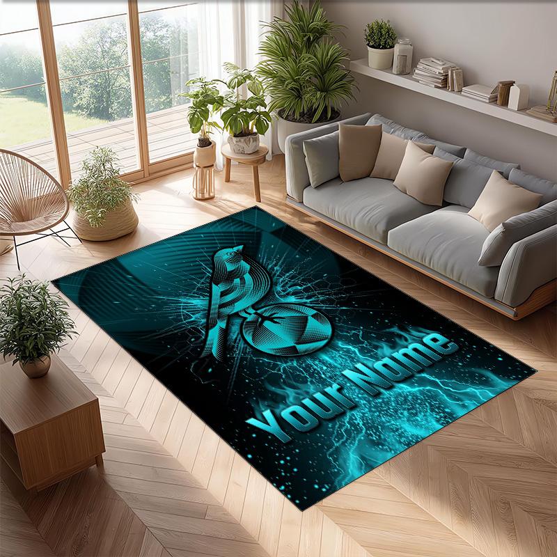 Norwich City Printed Crystal Velvet Rug Non‑Slip Crystal Velvet Carpet For Sofa Bedroom Indoor Home Decoration