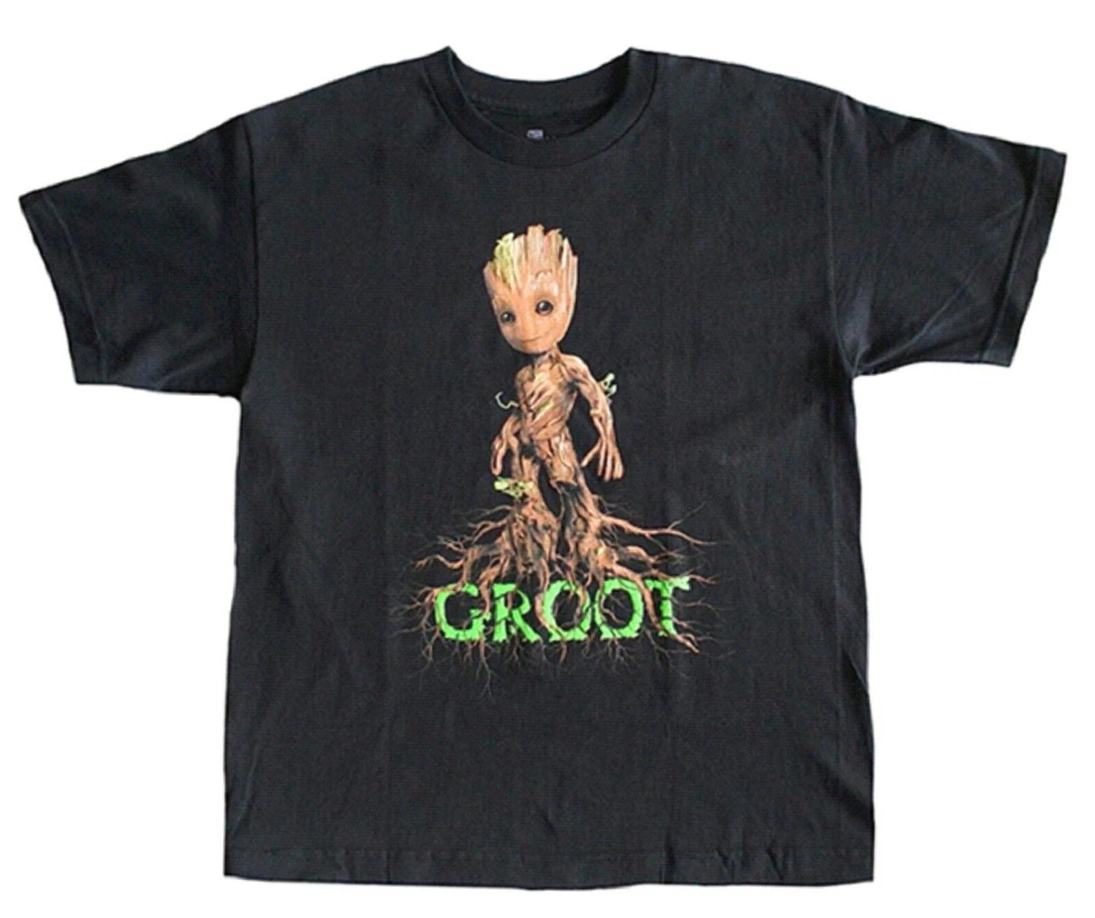 Guardians of the Galaxy Groot Big Boy s Black T-Shirt - NWT 110