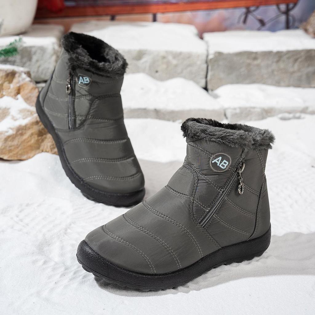 Women's Waterproof Snow Boots - Non-Slip, Warm, Plus Size 44 Outdoor Cotton Shoes