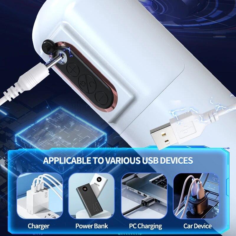 New Men's Automatic 4-band Retractable Masturbation Device Vibrating Oral Sex Real Vagina Panting and Moaning Masturbation Cup Adult Sex Toy 18