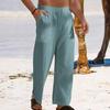 Herren Hose Kordelzug Elastischer Bund Gerades Bein Locker Einfarbig Taschen Schweißabsorption Alltagskleidung Lässige Sporthose Lang
