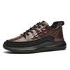 Spring Men's Versatile Crocodile Pattern Leather Sports Shoes - Breathable, Trendy, Douyin-Style