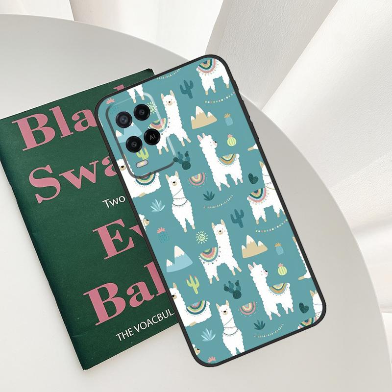 Lama Llama Alpacas Case For Oppo A52 A72 A76 A96 A54 A74 A94 A54S A57S A58 A78 A98 A57 A77 A15 A16 A17 Cover