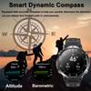 New 1000mAh Big Battery Outdoors Military SmartWatch 1.73" AMOLED Screen 10ATM Waterproof Compass Sports Tracker Smartwatch