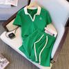 Large-size Casual Sports Outfit for Women - Summer Fashionable Loose Short-sleeved Shorts Two-piece Set for Ladies
