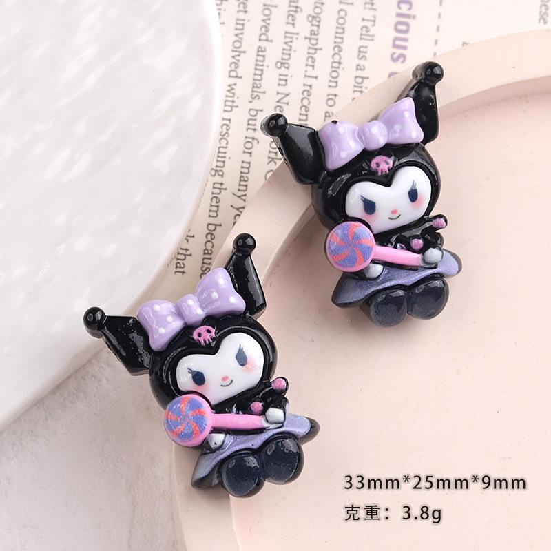 12/60PCS Cartoon DIY resin accessories, circus cream glue handmade hair clip, phone case, shoe buckle accessories