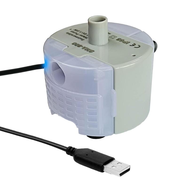 

USB-Interface Pump for Pet Drinking Fountain Aquariums SMA-800 Motor Super Silenced Pump with LED Light