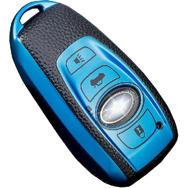 for Subaru Key Fob Cover with Keychain, for Forester Outback BRZ Legacy CrossTrek Premium Soft TPU 360 Degree Protection Key Case Remote Key Holder