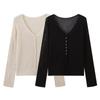 Jnleaog Autumn New Women's Clothing Fashion Style French Style Fashion All-Match Casual Style Simple Sweater Cardigan