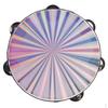 Double Row Jingle Wood Polyester Radiant Tambourine Hand Drum Band Accompaniment 20.4 X 5.5cm